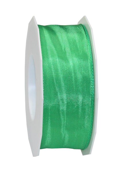 Ruban de soie acetat laitonné lyon 25-m-rouleau 40 mm vert