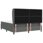 Lit à ressorts vidaXL avec matelas gris foncé 180x200 cm en tissu