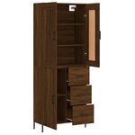 vidaXL Buffet haut Chêne marron 69 5x34x180 cm Bois d'ingénierie