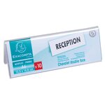 Lot De 10 Chevalets Double Face Horizontal A6 - Cristal - X 10 - Exacompta