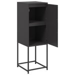 vidaXL Buffet haut noir 36x39x107 cm acier