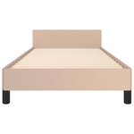 vidaXL Cadre de lit avec tête de lit sans matelas cappuccino 80x200 cm