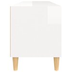vidaXL Meuble TV blanc brillant 100x34 5x44 5 cm bois d'ingénierie