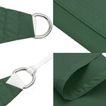 vidaXL Voile de parasol tissu oxford carré 4 5x4 5 m vert foncé
