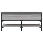 vidaXL Banc à chaussures sonoma gris 102x42x45 cm bois d'ingénierie