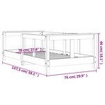 vidaXL Cadre de lit pour enfant blanc 70x140 cm bois de pin massif