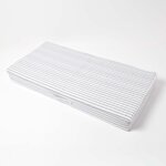 Coussin d'assise déhoussable pour canapé 2 places en coton  Gris rayé - HOMESCAPES