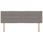 Tête de lit design lignes taupe 160 cm en tissu