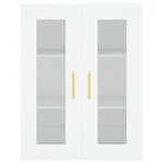 vidaXL Buffet haut Blanc 69 5x34x180 cm Bois d'ingénierie