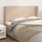 vidaXL Tête de lit avec oreilles Cappuccino 183x23x118/128 cm