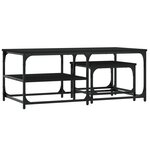 vidaXL Tables basses gigognes 2 Pièces noir bois d'ingénierie