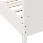 vidaXL Cadre de lit sans matelas blanc 150x200 cm bois de pin massif