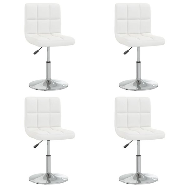 vidaXL Chaises à manger lot de 4 blanc similicuir