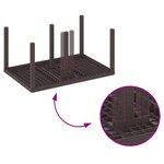 vidaXL Ensemble de Salle à Manger de Jardin de 7 Pièces avec Coussins Marron Poly Rattan