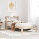 vidaXL Cadre de lit avec tête de lit sans matelas 75x190 cm