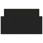 vidaXL Cadre de lit sans matelas noir 90x200 cm bois d'ingénierie