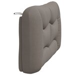 vidaXL Coussin de tête de lit taupe 140 cm tissu