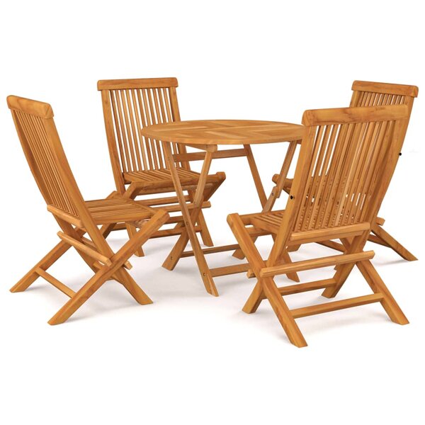Salon de jardin meuble d'extérieur ensemble de mobilier 5 pièces bois de teck massif 02_0016571