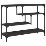vidaXL Table console noir 100x30x75 cm bois d'ingénierie