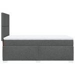 vidaXL Sommier à lattes de lit avec matelas Gris foncé 100x200cm Tissu