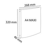 Classeur 2 Anneaux 30 Mm Polypropylène Chromaline - A4 Maxi - Bleu - X 15 - Exacompta