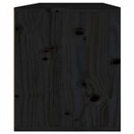 vidaXL Armoires murales 2 Pièces Noir 45x30x35 cm Bois de pin massif
