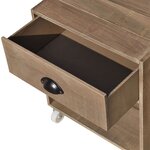 vidaXL Table de chevet marron bois massif
