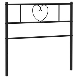 vidaXL Tête de lit métal noir 107 cm