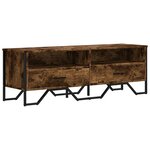 vidaXL Meuble TV chêne fumé 122x34x41 cm bois d'ingénierie