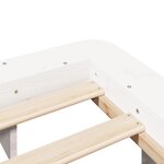 vidaXL Cadre de lit sans matelas blanc 135x190 cm bois de pin massif