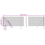 vidaXL Clôture en mailles de chaîne vert 1x10 m