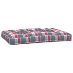 vidaXL Coussins de palette lot de 3 motif à carreaux rouge tissu