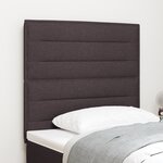 vidaXL Tête de lit design Lines Chocolat 80 cm en tissu
