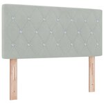 vidaXL Cadre de Lit Box Spring avec Matelas Gris Clair 90x200 cm Velours