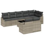 vidaXL Ensemble de Salle à Manger de Jardin 9 pièces avec coussins en poly rotin gris