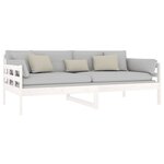 vidaXL Lit de jour sans matelas blanc bois de pin massif 90x190 cm