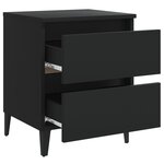 vidaXL Tables de chevet 2 Pièces noir 40x35x50 cm bois d'ingénierie