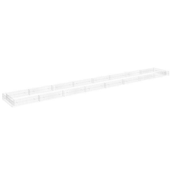 vidaXL Lit surélevé à gabion Acier galvanisé 800x100x20 cm