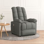 vidaXL Fauteuil de massage Gris foncé Tissu