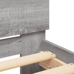 vidaXL Cadre de lit avec tête de lit sonoma gris 100x200 cm