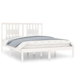 vidaXL Cadre de lit Blanc Bois de pin massif 160x200 cm