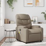 vidaXL Fauteuil de massage inclinable Cappuccino Similicuir