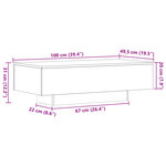 vidaXL Table basse chêne sonoma 100x49 5x31 cm bois d'ingénierie