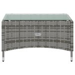 vidaXL Salon de jardin 8 Pièces avec coussins résine tressée gris