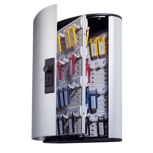 Armoire à clés  Design - 72 clés - Gris aluminium