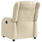 vidaXL Fauteuil inclinable électrique Crème Tissu