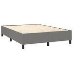 vidaXL Cadre de lit sans matelas gris foncé 140x200 cm tissu