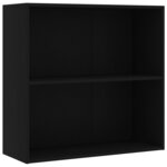 vidaXL Bibliothèque noir 80x30x76 5 cm bois d'ingénierie