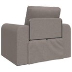 vidaXL Canapé-lit au sol 2-en-1 taupe 98x71x83 cm en tissu
