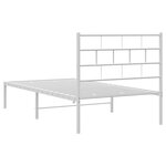 vidaXL Cadre de lit métal sans matelas avec tête de lit blanc 75x190cm